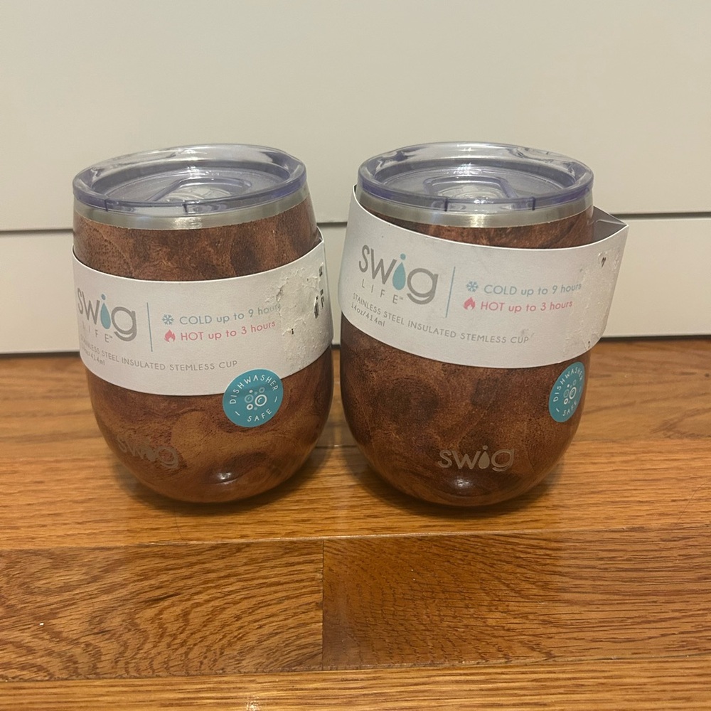 Brown Insulated Stemless Cups